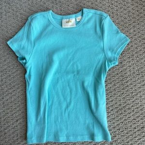 Aqua Maeve Crop T Shirt